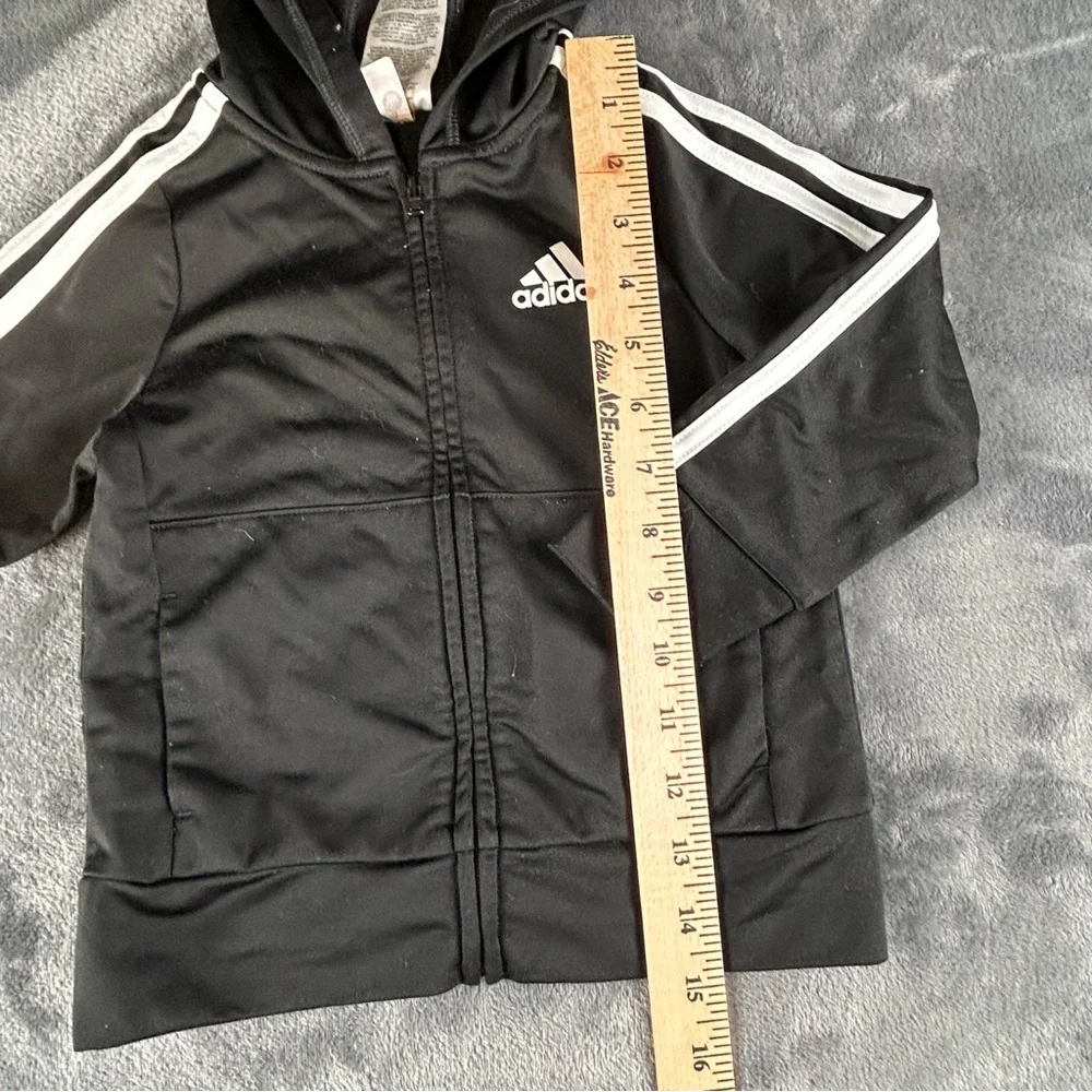 Adidas Boys 2-Piece Active Set Striped Tracksuit/Jogging Suit‎ Black/White Sz 2T